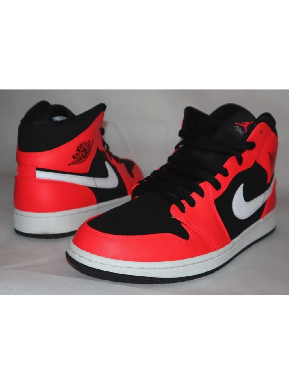 Nike AIR JORDAN 1 MID INFRARED 23 WHITE SHOES BLACK HOT PINK MENS SIZES
